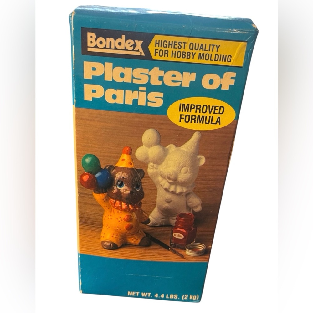 Vintage Bondex Plaster Of Paris Improved Formula For Hobby Molding 4.4lbs (2kg)